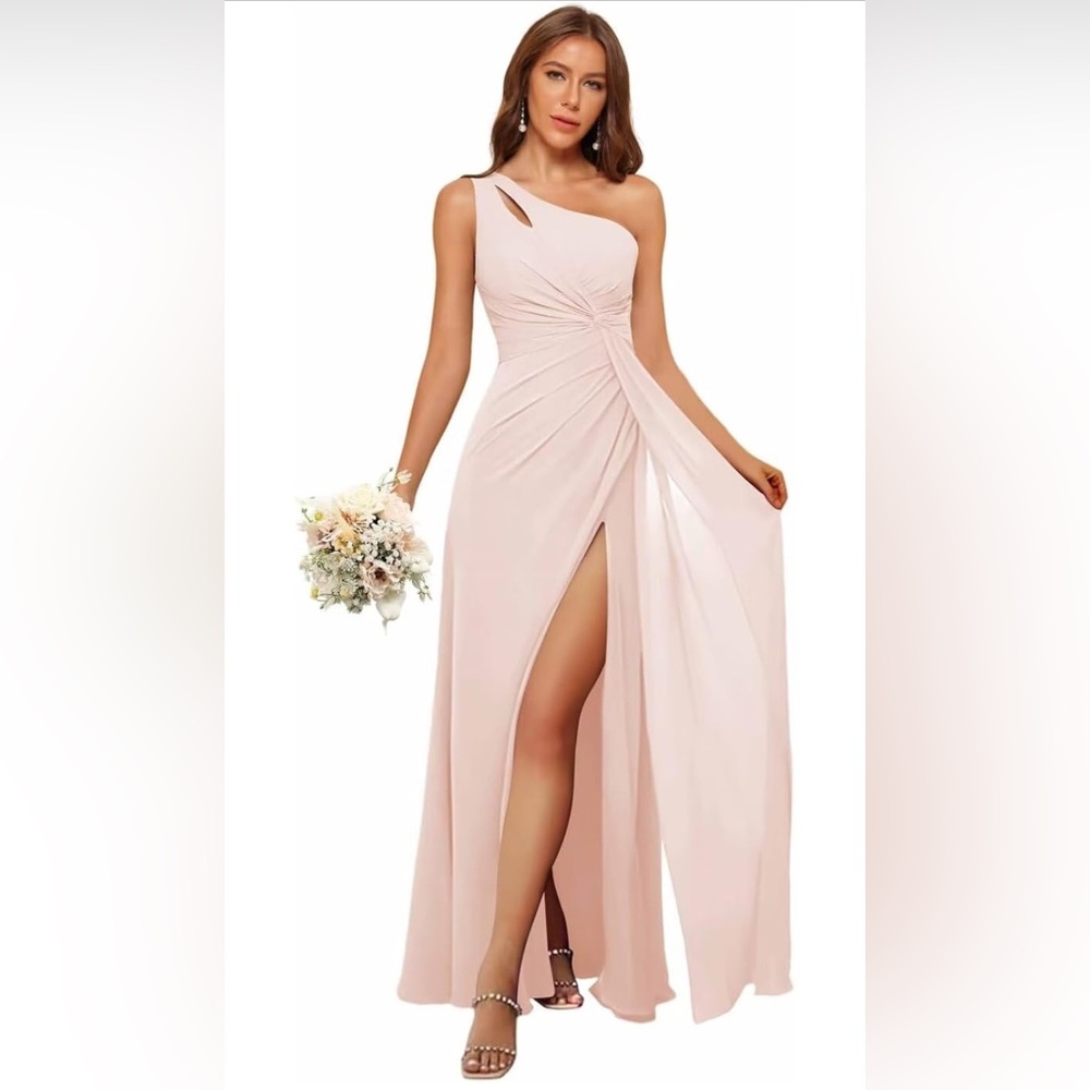NEW Elegant Blush Pink Formal Bridesmaid Dress